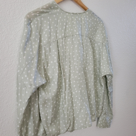 Vince Abstract Dot Silk Blend Blouse M - Picture 6 of 12